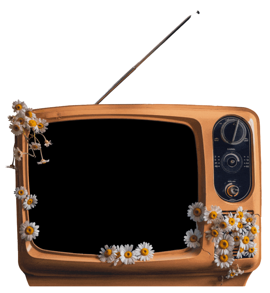 PNG Image of an old TV